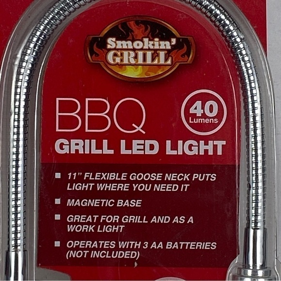 Smokin' Grill LED Light 11" Flexible Goose Neck Magnetic Base 40 Lumens NEW - Picture 4 of 6